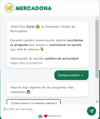 como contactar con soporte de mercadona